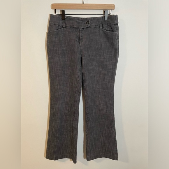 Speak 2 Me Pants - Y2K Speak 2 Me Gray Boot Cut Flare Cotton Blend Pants Size 7 Juniors Low Rise